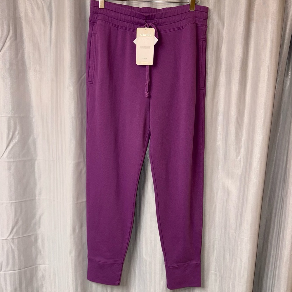Fabletics Daria Terry Jogger II Women's Purple Pants size Large NWT